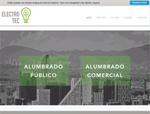 Tablet Screenshot of electrotec.com.mx