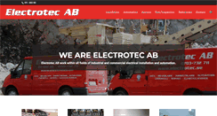 Desktop Screenshot of electrotec.se